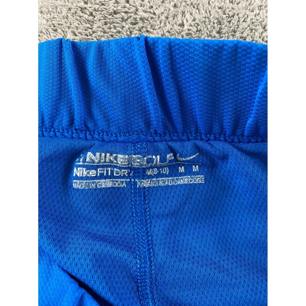 Nike Golf Fit Dry Skirt Womens Medium Blue Lime Green Stitching Pockets Athletic